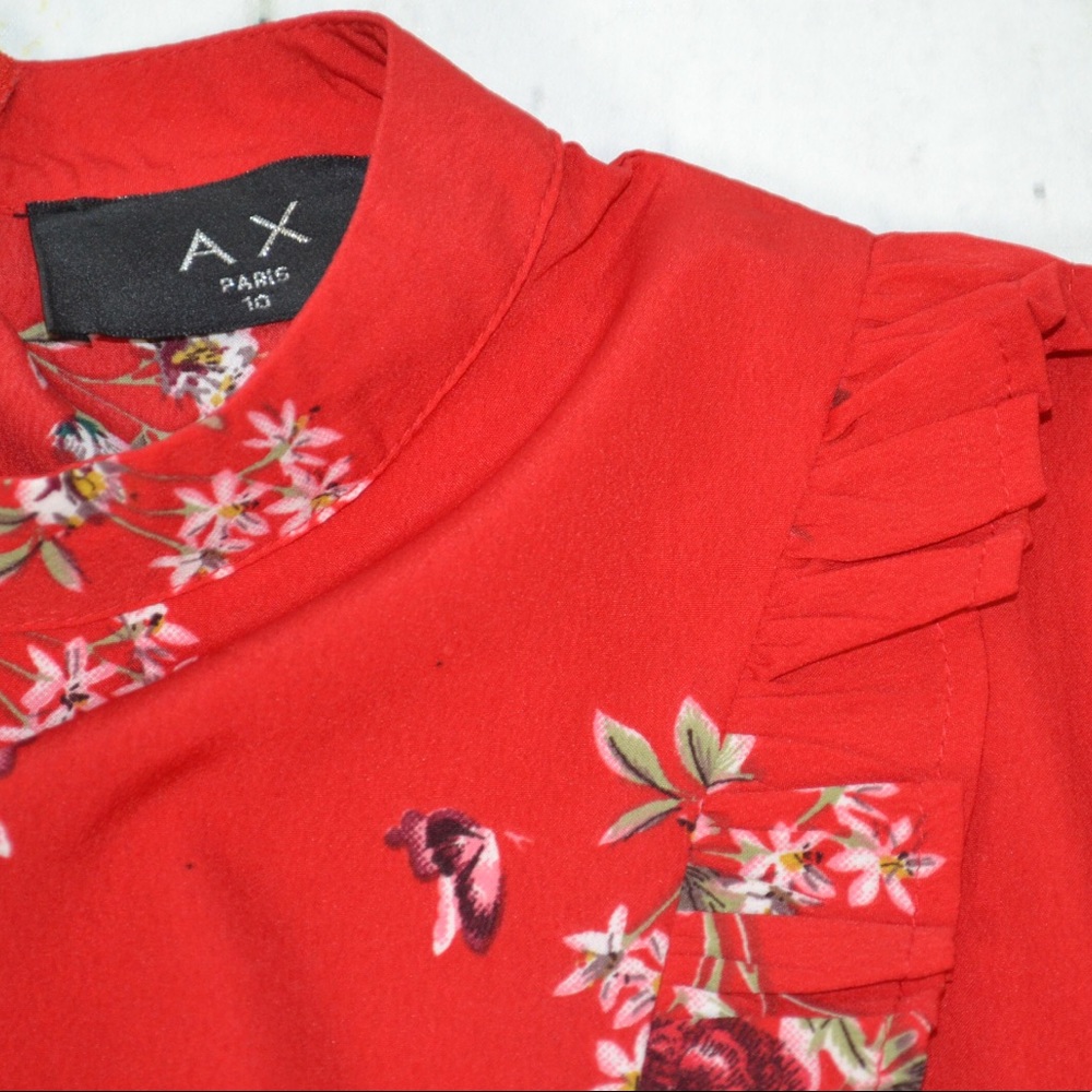 Nwot Retro Red Baby Doll Dress. Flattering structure. Fits small medium - Picture 4 of 4